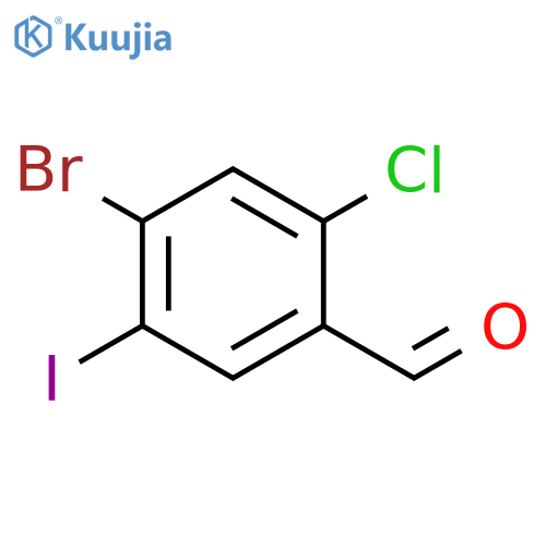 Benzaldehyde, 4-bromo-2-chloro-5-iodo- structure