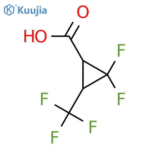 2,2-difluoro-3-(trifluoromethyl)cyclopropane-1-carboxylic acid structure