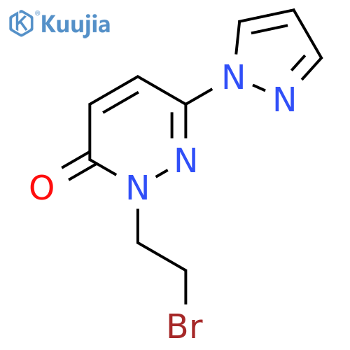2-(2-Bromoethyl)-6-(1H-pyrazol-1-yl)-2,3-dihydropyridazin-3-one structure