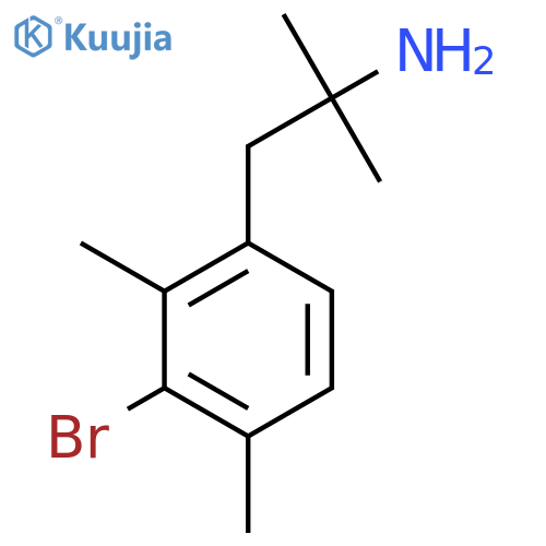 1-(3-bromo-2,4-dimethylphenyl)-2-methylpropan-2-amine structure