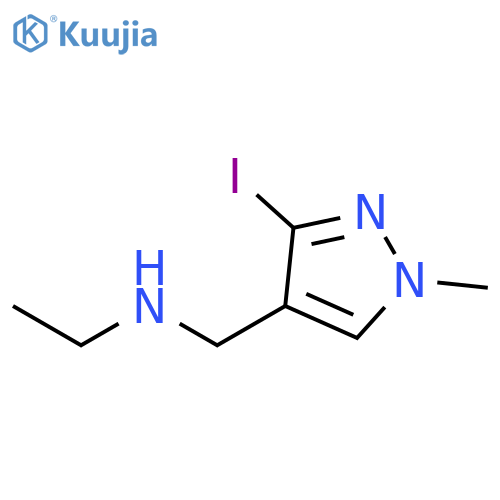 1H-Pyrazole-4-methanamine, N-ethyl-3-iodo-1-methyl- structure