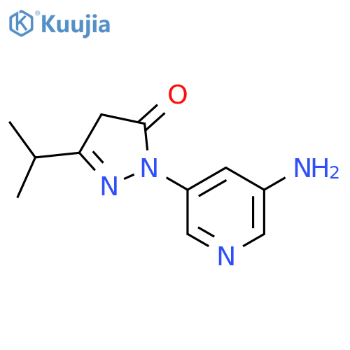 3H-Pyrazol-3-one, 2-(5-amino-3-pyridinyl)-2,4-dihydro-5-(1-methylethyl)- structure