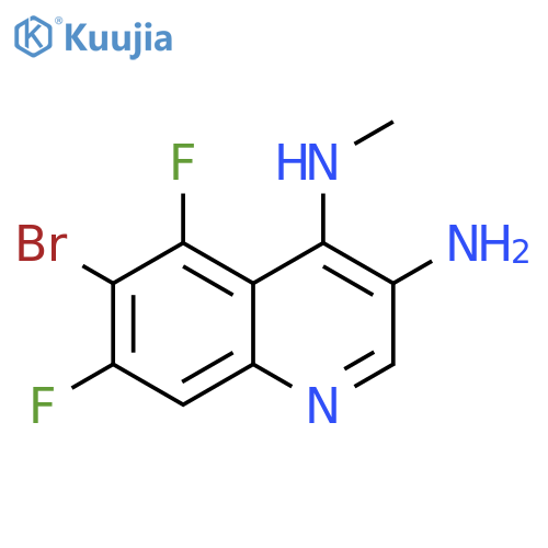 3,4-Quinolinediamine, 6-bromo-5,7-difluoro-N4-methyl- structure