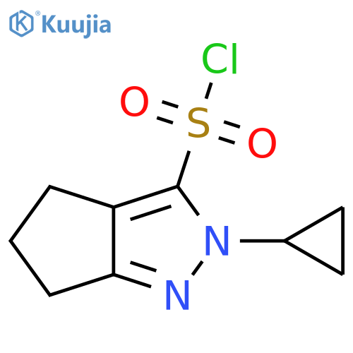 3-Cyclopentapyrazolesulfonyl chloride, 2-cyclopropyl-2,4,5,6-tetrahydro- structure