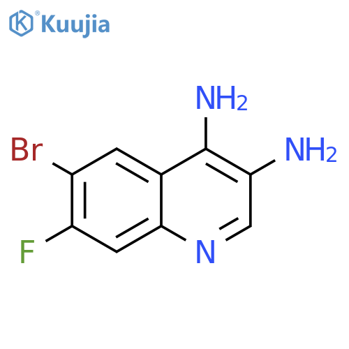 3,4-Quinolinediamine, 6-bromo-7-fluoro- structure