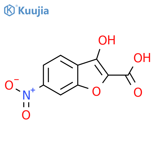 2-Benzofurancarboxylic acid, 3-hydroxy-6-nitro- structure