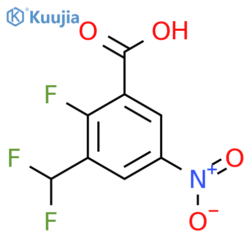 3-(Difluoromethyl)-2-fluoro-5-nitrobenzoic acid structure