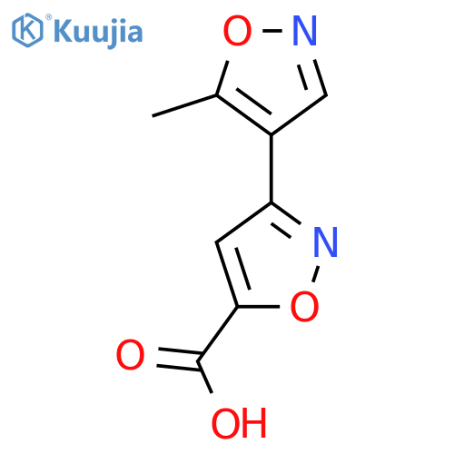 3-(5-methyl-1,2-oxazol-4-yl)-1,2-oxazole-5-carboxylic acid structure