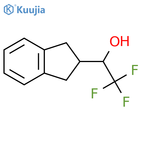 1-(2,3-dihydro-1H-inden-2-yl)-2,2,2-trifluoroethan-1-ol structure