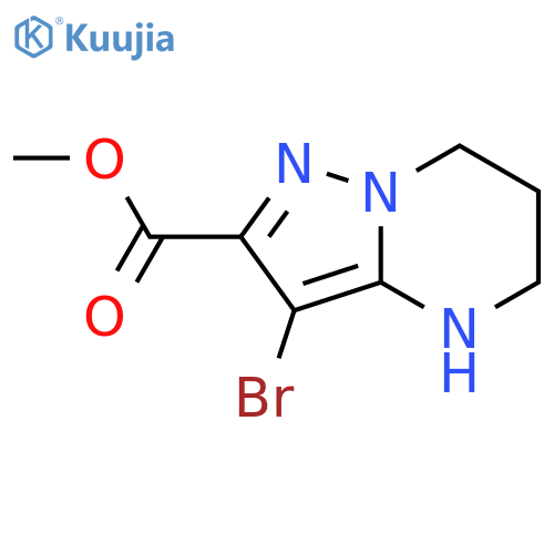 methyl 3-bromo-4H,5H,6H,7H-pyrazolo1,5-apyrimidine-2-carboxylate structure