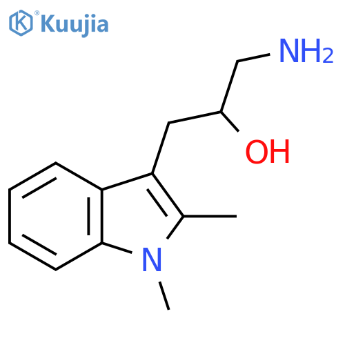 1-amino-3-(1,2-dimethyl-1H-indol-3-yl)propan-2-ol structure