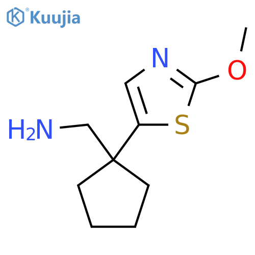 1-(2-methoxy-1,3-thiazol-5-yl)cyclopentylmethanamine structure