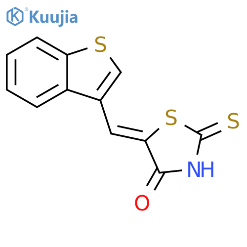 5-(1-benzothiophen-3-yl)methylidene-2-sulfanylidene-1,3-thiazolidin-4-one structure