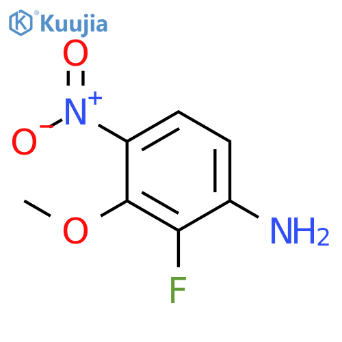 Benzenamine, 2-fluoro-3-methoxy-4-nitro- structure