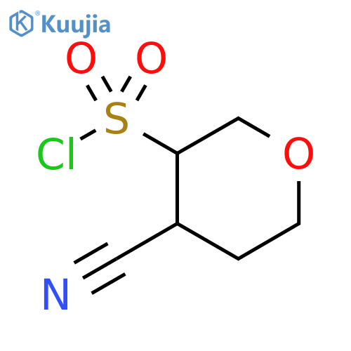 4-cyanooxane-3-sulfonyl chloride structure
