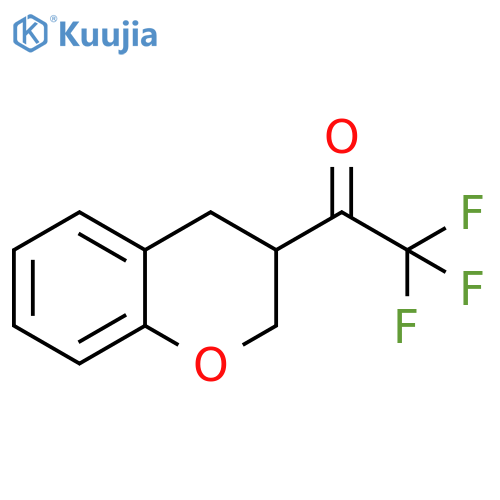 1-(3,4-dihydro-2H-1-benzopyran-3-yl)-2,2,2-trifluoroethan-1-one structure