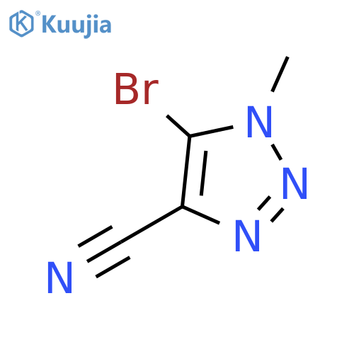 1H-1,2,3-Triazole-4-carbonitrile, 5-bromo-1-methyl- structure