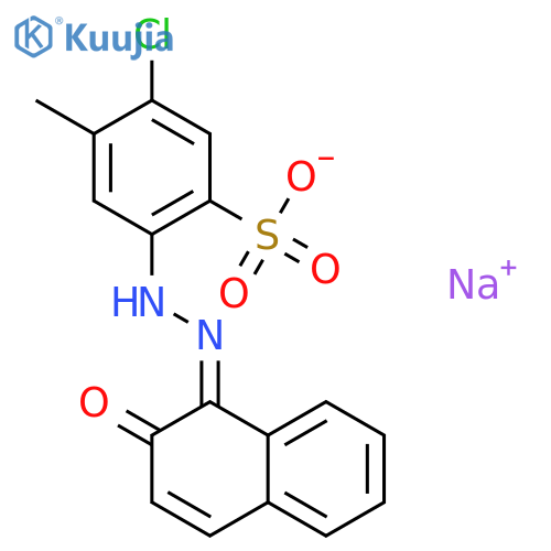 Benzenesulfonic acid,5-chloro-2-[2-(2-hydroxy-1-naphthalenyl)diazenyl]-4-methyl-, sodium salt (1:1) structure