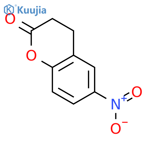 3,4-Dihydro-6-nitro-2H-1-benzopyran-2-one structure