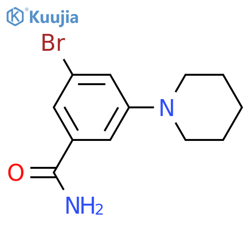 3-Bromo-5-(piperidin-1-yl)benzamide structure