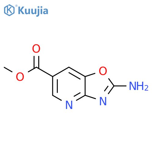 Oxazolo[4,5-b]pyridine-6-carboxylic acid, 2-amino-, methyl ester structure