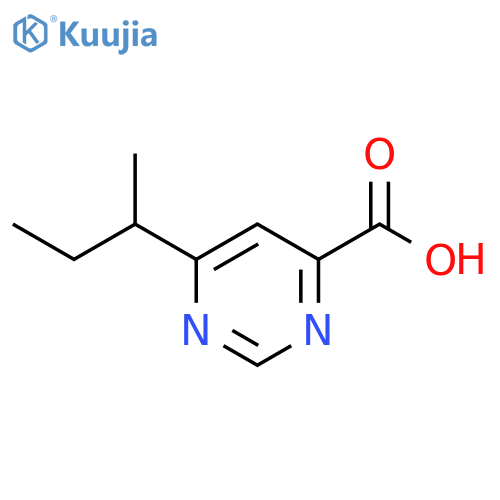 6-(butan-2-yl)pyrimidine-4-carboxylic acid structure