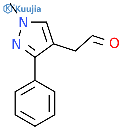 2-(1-methyl-3-phenyl-1H-pyrazol-4-yl)acetaldehyde structure