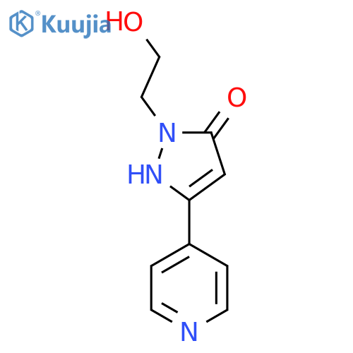 1-(2-hydroxyethyl)-3-(pyridin-4-yl)-1H-pyrazol-5-ol structure