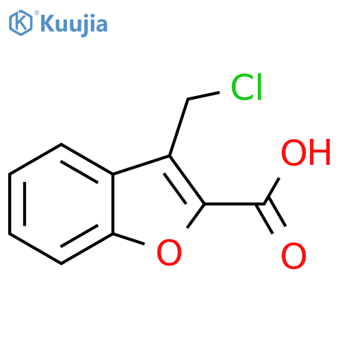 3-(chloromethyl)-1-benzofuran-2-carboxylic acid structure