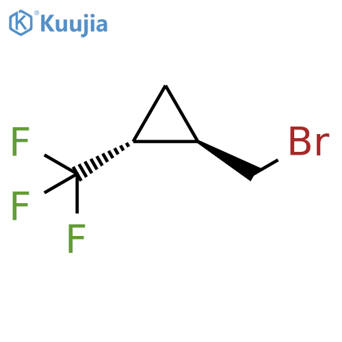 rac-(1R,2R)-1-(bromomethyl)-2-(trifluoromethyl)cyclopropane, trans structure