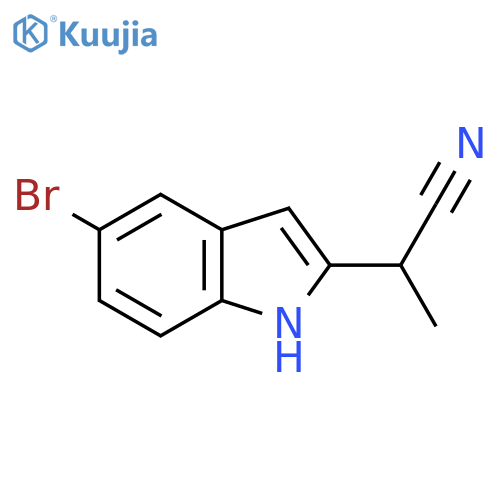 2-(5-bromo-1H-indol-2-yl)propanenitrile structure