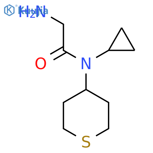2-Amino-N-cyclopropyl-N-(tetrahydro-2H-thiopyran-4-yl)acetamide structure