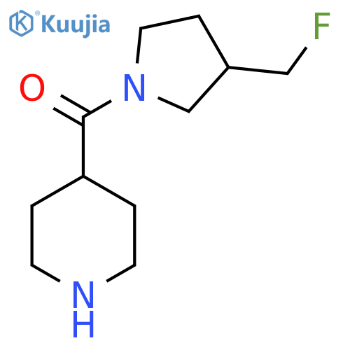 (3-(Fluoromethyl)pyrrolidin-1-yl)(piperidin-4-yl)methanone structure