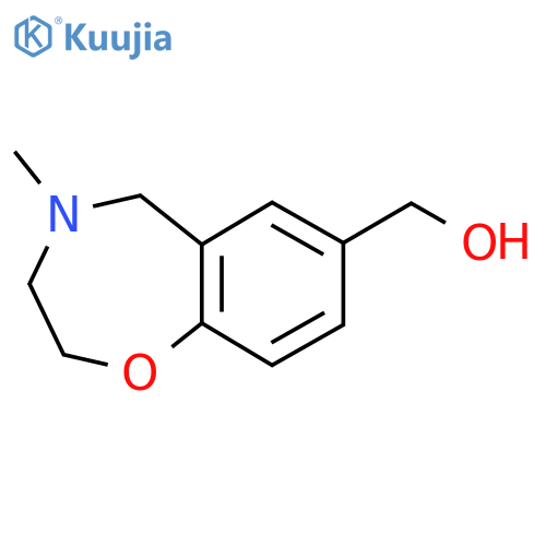 (4-Methyl-2,3,4,5-tetrahydrobenzo[f][1,4]oxazepin-7-yl)methanol structure