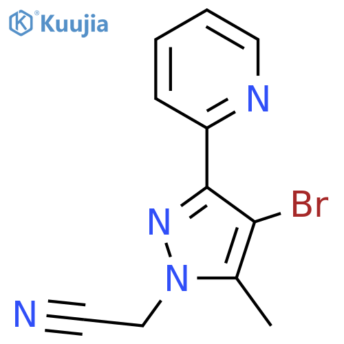 2-(4-Bromo-5-methyl-3-(pyridin-2-yl)-1H-pyrazol-1-yl)acetonitrile structure