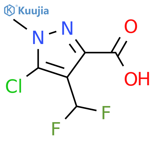 5-chloro-4-(difluoromethyl)-1-methyl-1H-pyrazole-3-carboxylic acid structure