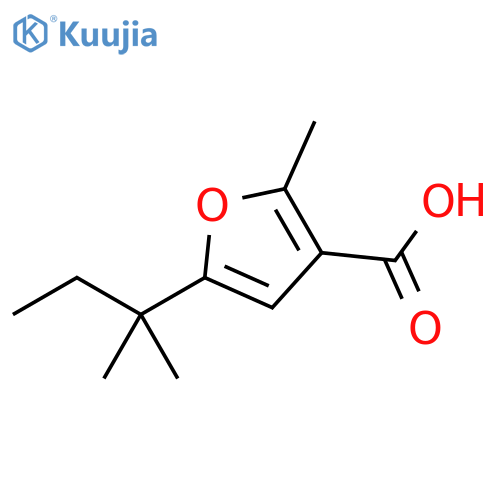 2-methyl-5-(2-methylbutan-2-yl)furan-3-carboxylic acid structure
