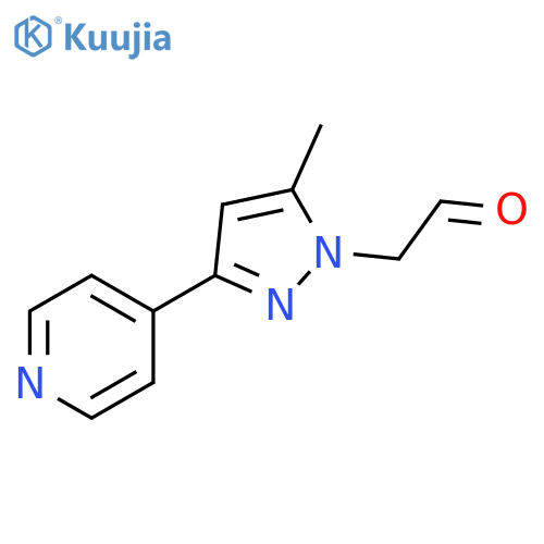 2-(5-methyl-3-(pyridin-4-yl)-1H-pyrazol-1-yl)acetaldehyde structure