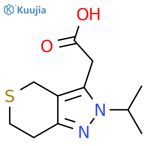 2-(2-Isopropyl-2,4,6,7-tetrahydrothiopyrano[4,3-c]pyrazol-3-yl)acetic acid structure