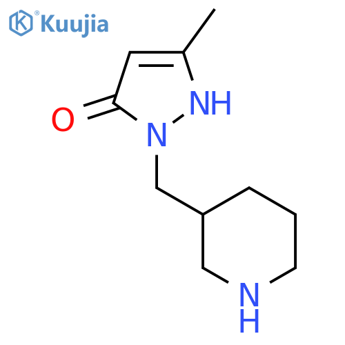 3-methyl-1-(piperidin-3-ylmethyl)-1H-pyrazol-5-ol structure