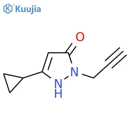 3-cyclopropyl-1-(prop-2-yn-1-yl)-1H-pyrazol-5-ol structure