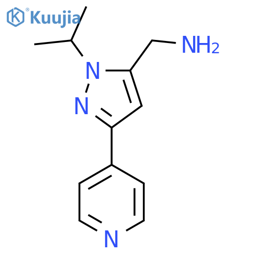 (1-isopropyl-3-(pyridin-4-yl)-1H-pyrazol-5-yl)methanamine structure