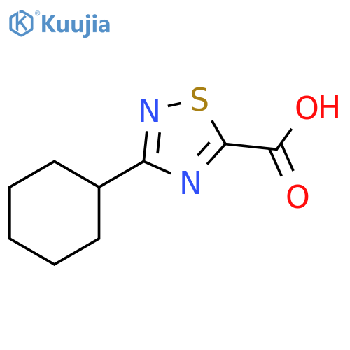 1,2,4-Thiadiazole-5-carboxylic acid, 3-cyclohexyl- structure