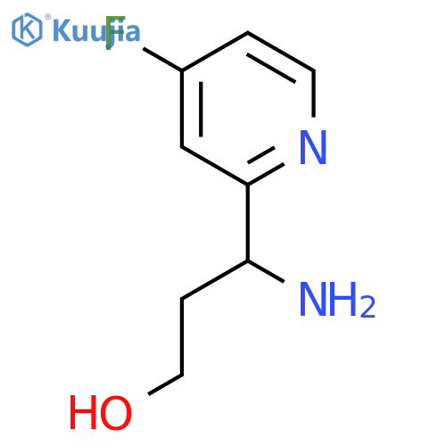 3-amino-3-(4-fluoropyridin-2-yl)propan-1-ol structure