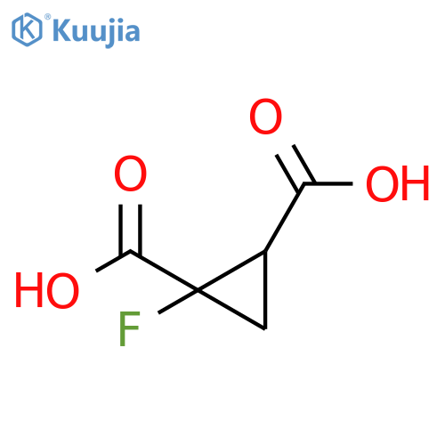1,2-Cyclopropanedicarboxylic acid, 1-fluoro- structure
