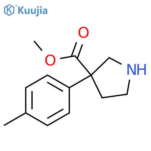 3-Pyrrolidinecarboxylic acid, 3-(4-methylphenyl)-, methyl ester structure