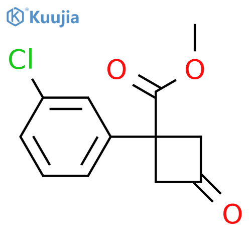 methyl 1-(3-chlorophenyl)-3-oxocyclobutane-1-carboxylate structure
