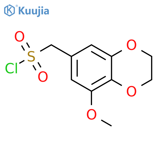 (8-methoxy-2,3-dihydro-1,4-benzodioxin-6-yl)methanesulfonyl chloride structure