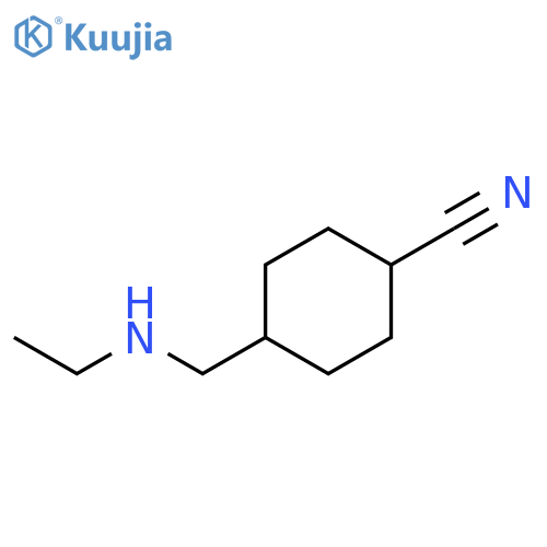 4-(ethylamino)methylcyclohexane-1-carbonitrile structure