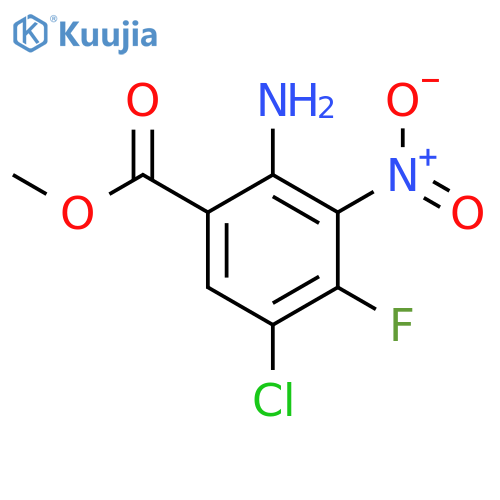 methyl 2-amino-5-chloro-4-fluoro-3-nitrobenzoate structure